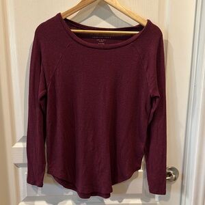 American Eagle Outfitters Fitted burgundy Blouse